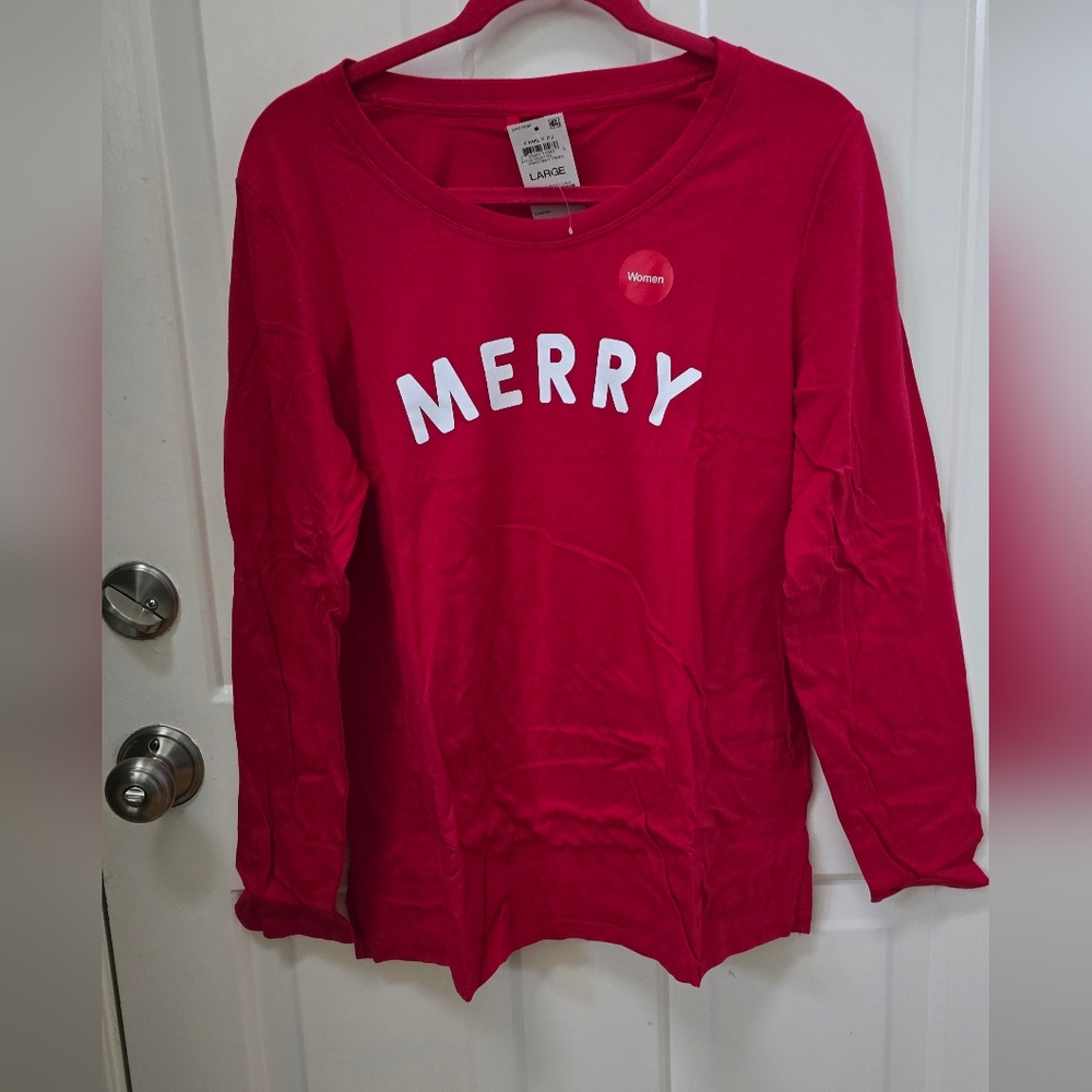 Family PJs-Women's Merry  Christmas Tree Pajama Set-NWT Size L